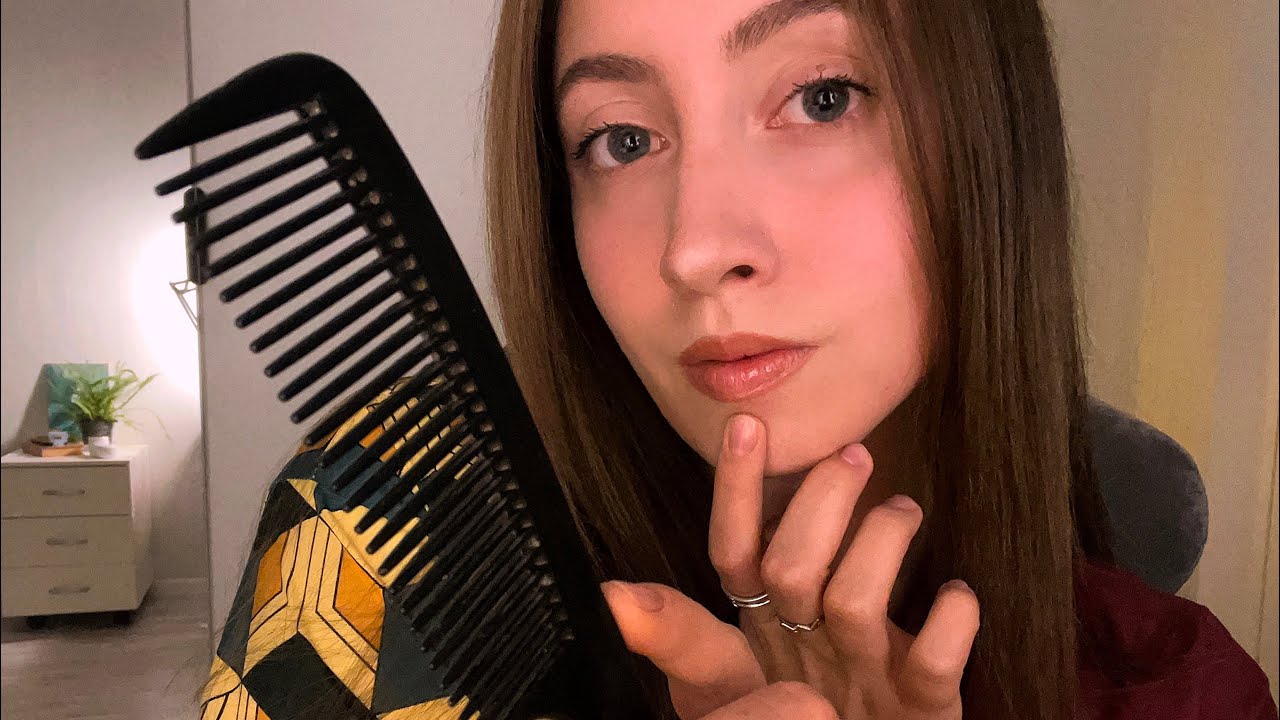 АСМР🌻НЕЖНО РАСЧЕШУ ВОЛОСЫ И РАССКАЖУ СКАЗКУ тихим голосом💛