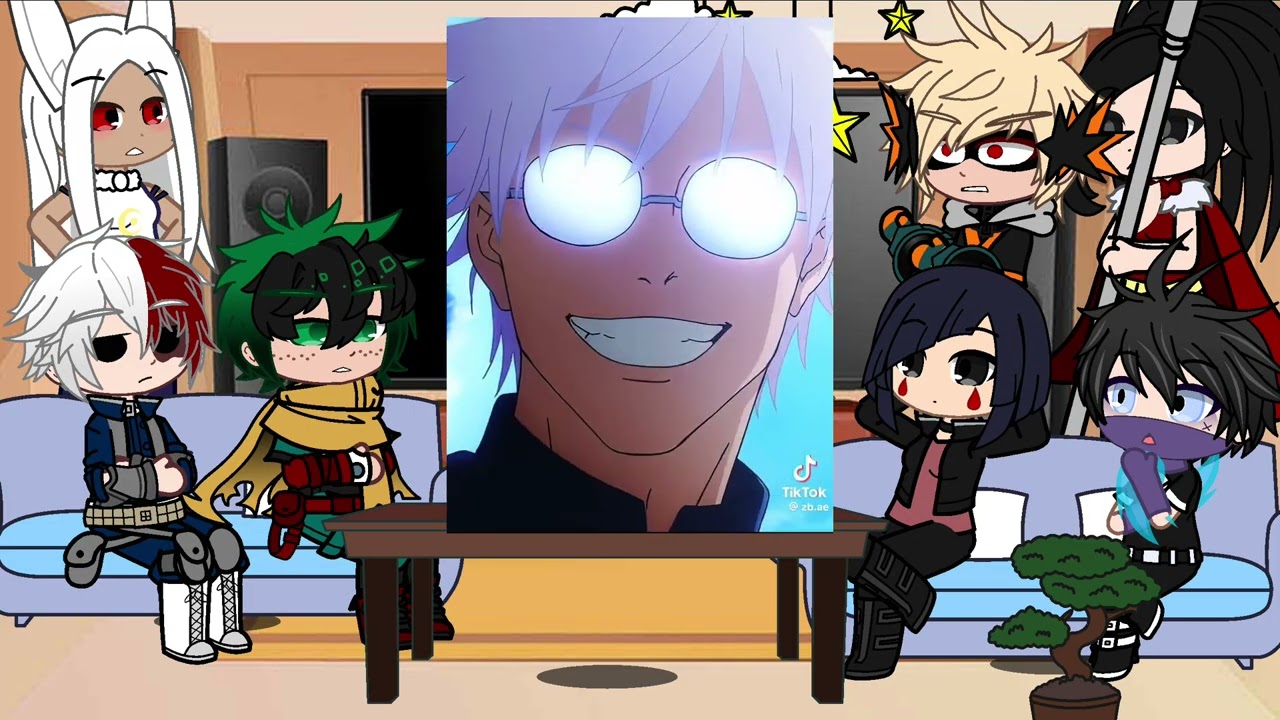 𝙋𝙧𝙤 𝙝𝙚𝙧𝙤𝙚𝙨 𝙧𝙚𝙖𝙘𝙩 𝙩𝙤 deku as gojo satoru | jujutsu kaisen | MHA BNHA | Gacha life