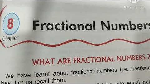 Class -4, Maths, Ch -8, Fraction Numbers, Ex-8.1