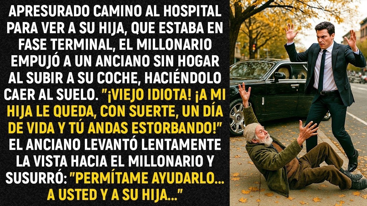 Apresurado camino al hospital para ver a su hija, que estaba en fase terminal, el millonario