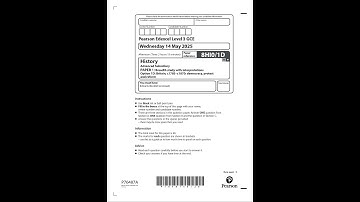 2025 Pearson EDEXCEL As Level History Paper 1 8hi0 1d