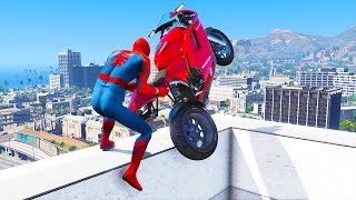 GTA 5 Spiderman Epic Jumps 5 ( Spider-Man Stunts & Fails )