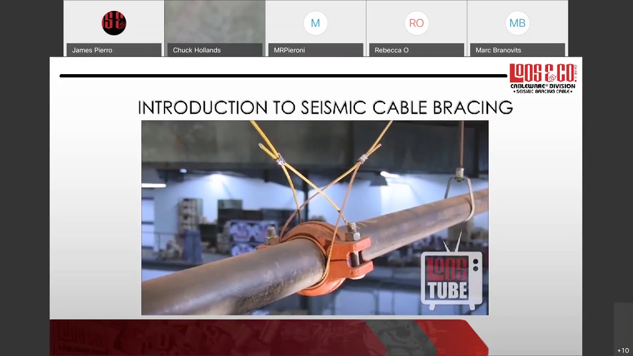 Virtual product showcase: “The Original Seismic Cable Brace”