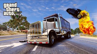 Gta V Crazy Truck Crashes Compilation Destruction Gta 5 Car Crashes 507