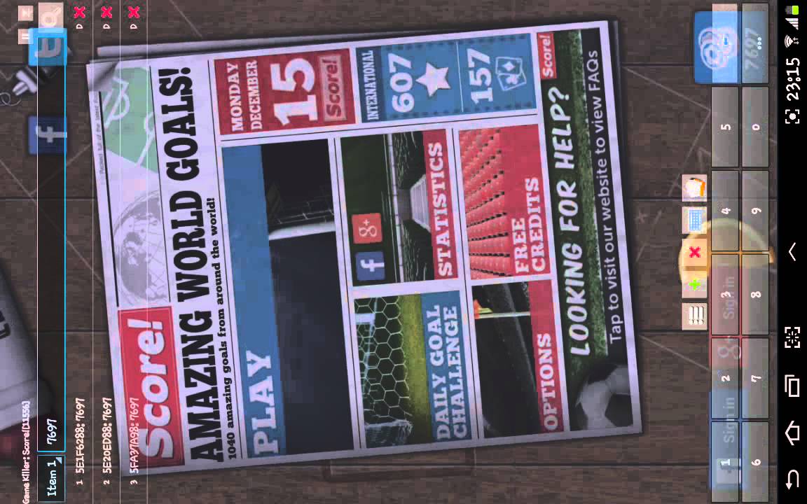 Score! world goals hack (root needed) YouTube