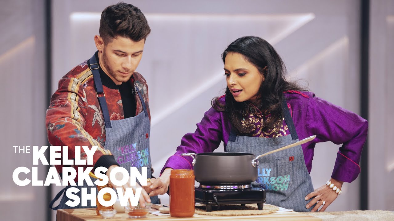 Nick Jonas And Kelly Make Chicken Tikka Masala With Maneet Chauhan