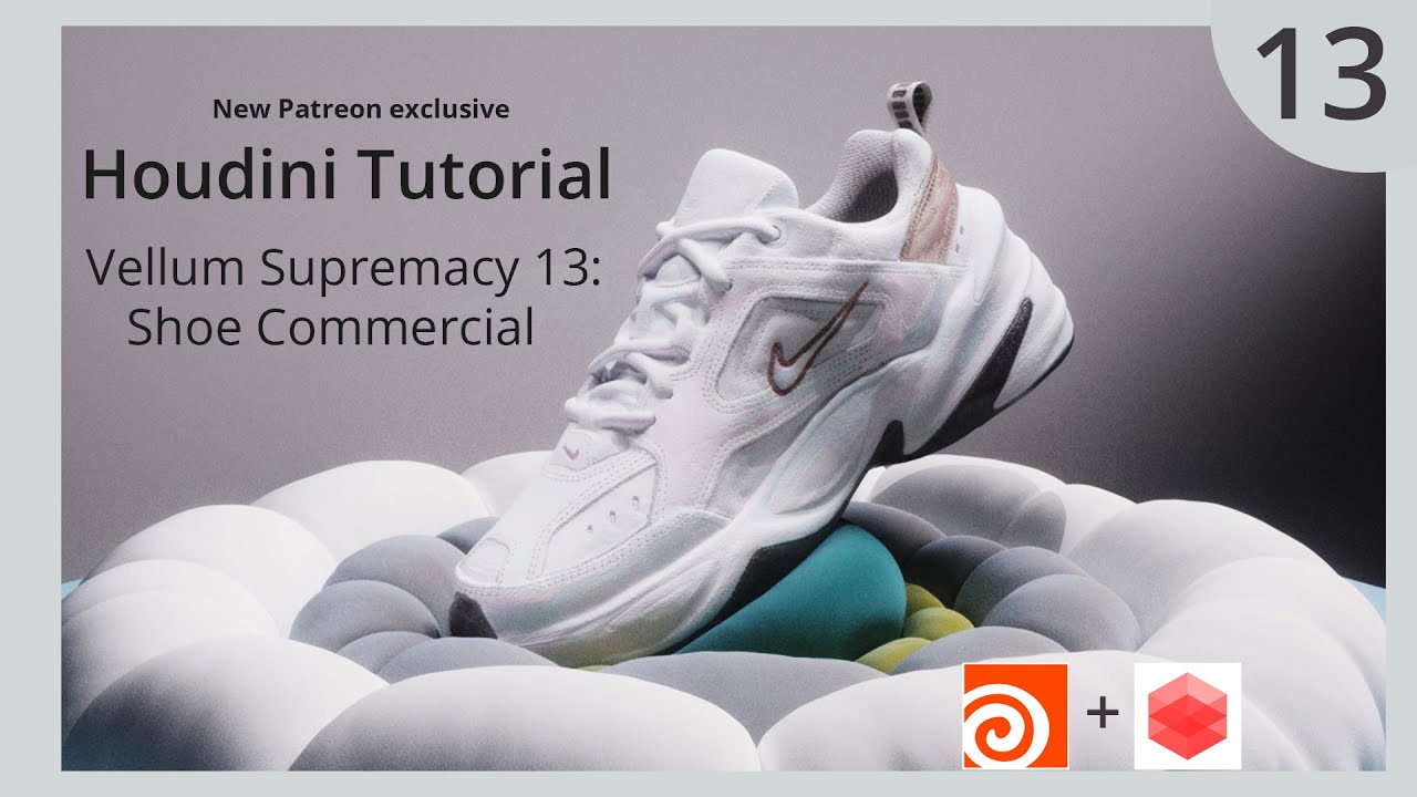 Houdini Vellum tutorial 13 - Shoe Commercial / Patreon Preview - YouTube
