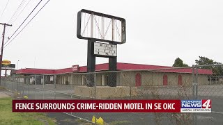Fence surrounds crime-ridden motel in SE OKC