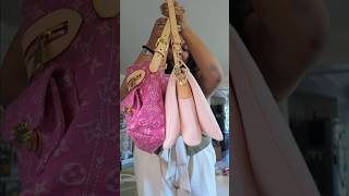 Louis Vuitton denim pink coussin pm vs baggy fuschia 🩷🤍