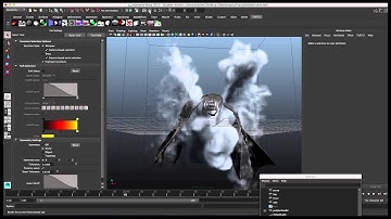 Rigged Bat in Maya with cloud fluids