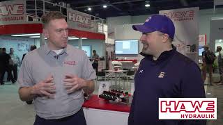 HAWE Hydraulik at IFPE 2023 (with @hawehydraulikse, @ManufacturingMillennial)