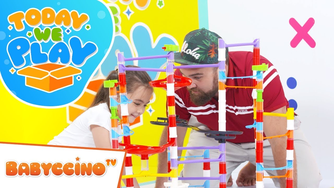 Babyccino Today We Play Episode 34 - Fast And Furious Race With Marble Run - Surprise Toy Unboxing