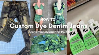 Easy DIY Custom Dyed Denim Jeans | Jeans Transformation Part 1