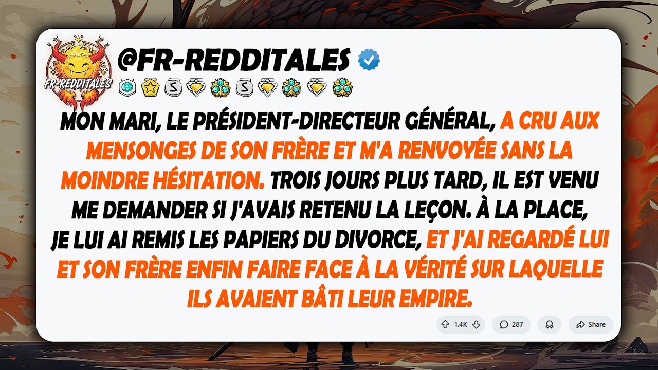 Mon mari, le PDG, m'a renvoyée à cause de mensonges. Quelques jours plus tard, je lui ai présenté...
