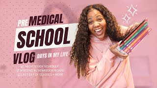 VLOG | preparing my MCAT study schedule, meeting w/ the admission board, last day of classes + more