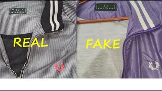 Fred Perry jacket real vs fake review. How to spot counterfeit Fred Perry zip jacket