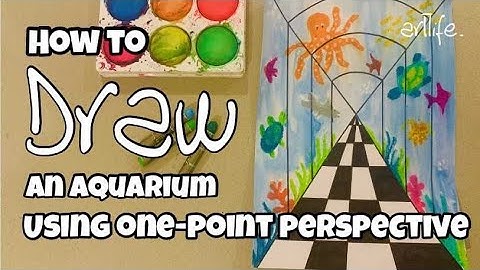 ART VIDEO: How to draw an AQUARIUM (one-point perspective lesson) with Kerri Bevis #artlife​ #art