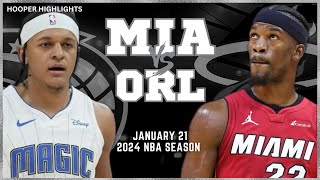 Miami Heat vs Orlando Magic Full Game Highlights | Jan 21 | 2024 NBA Season