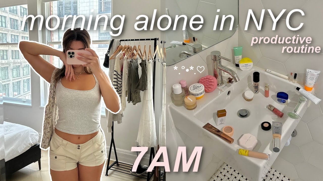 morning routine ALONE in NEW YORK: 7AM routine ♡︎ - YouTube