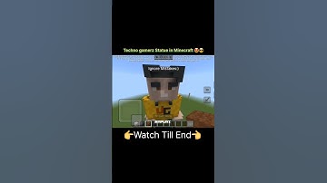 Techno Gamerz Statue in Minecraft🤩😎 #shorts