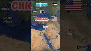 Amman Jordan 🇯🇴 to Chicago USA 🇺🇲 Flight Route || Royal Jordanian RJ263 | Flight Duration 12h 45m ✈️