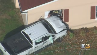Pickup Truck Crashes Into Building In Drexel Hill