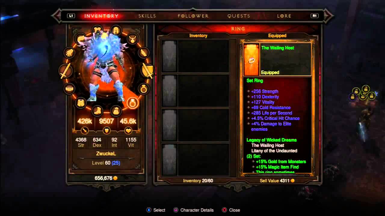 PS3 - Diablo 3 - DAY 4 - Complete Gear, Sick Bul Kathos Warrior Blood