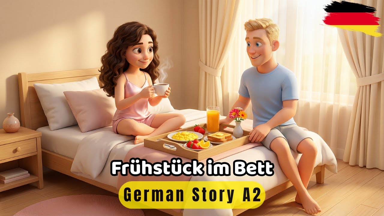 Learn German | Deutsch Lernen | German for Beginners | Anna & Paul Breakfast in Bed | Easy German