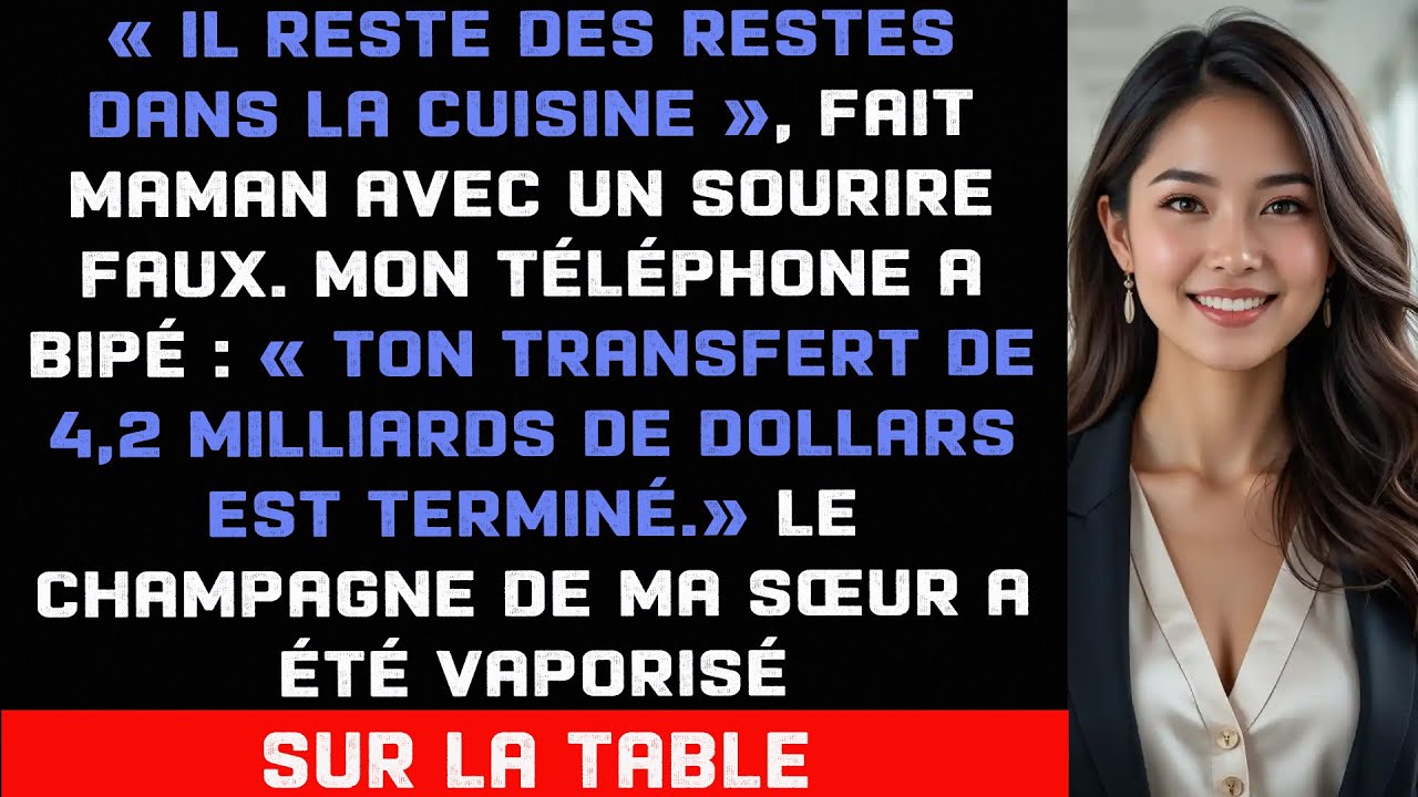 Ma famille m'a dit que j'étais trop pauvre pour la table, puis mon relevé bancaire a chuté