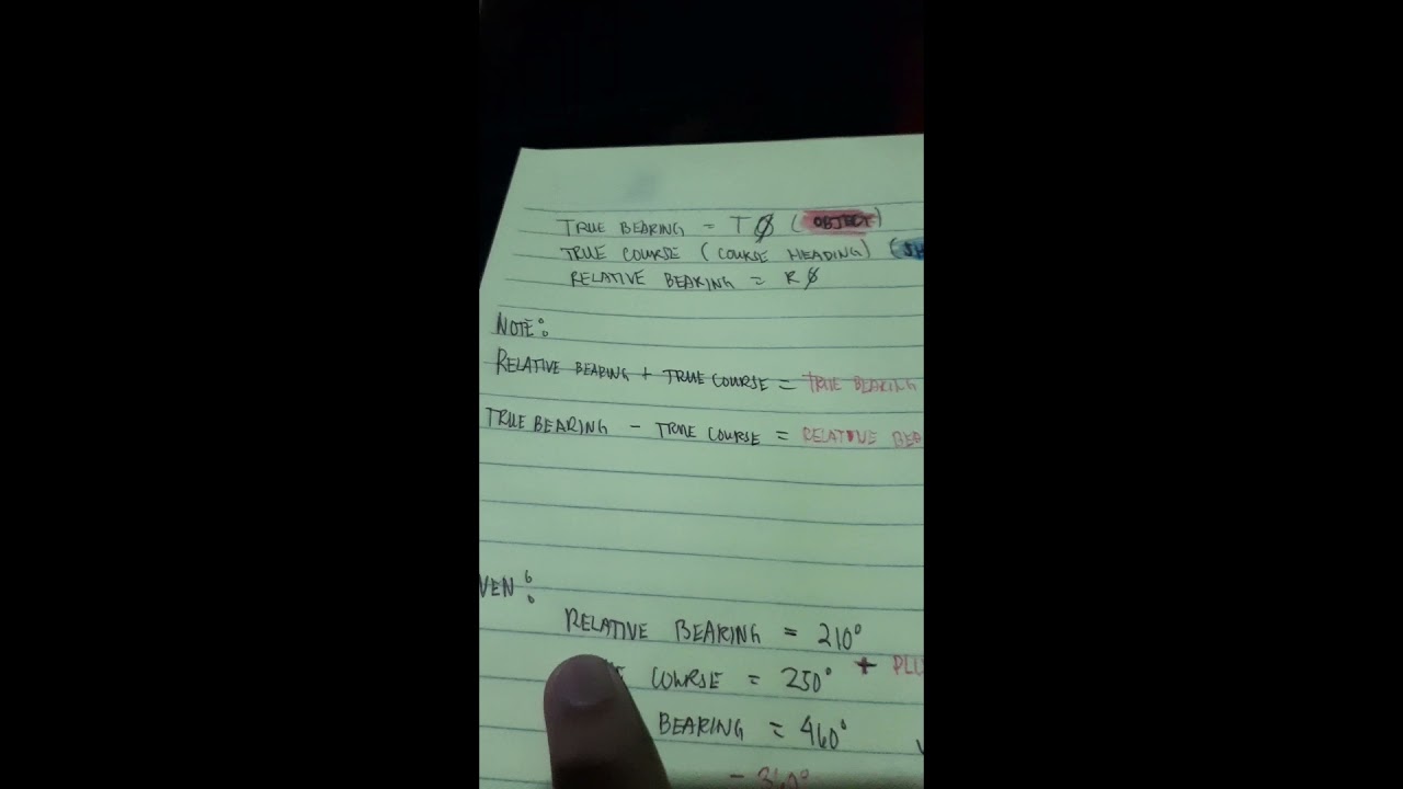 HOW TO GET TRUE BEARING AND RELATIVE BEARING (FILIPINO) YouTube