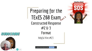 TExES 268 Exam- Constructed Response #2 & 3