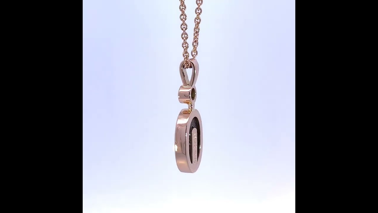 Opal Collier Gold 750 18K Boulder Opal champagner Brillant 0.07ct Lupenrein