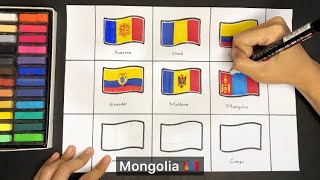 I draw all red blue and yellow country flags ❤️💙💛#flag