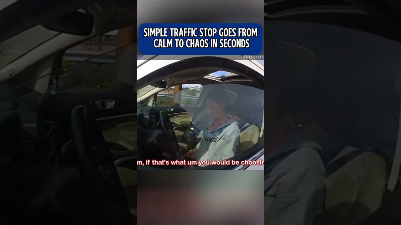 SIMPLE TRAFFIC STOP GOES FROM CALM TO CHAOS IN SECONDS 