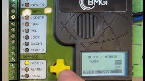 DACE Ultima - How to adjust the opening and closing speeds