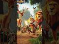 Sher aur Bandar ka Viral Jungle Moment! 🤣📱 #shorts #viral