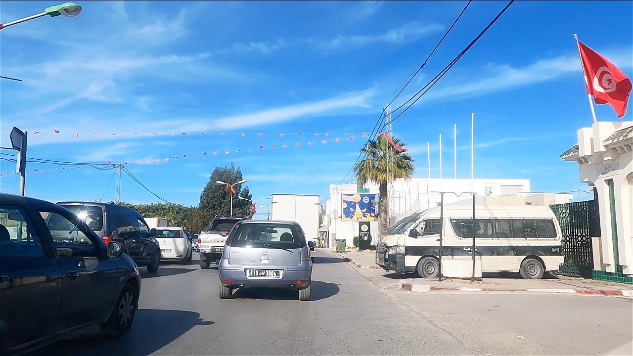 Hot Day And Traffic Jam in Soukra/Aouina, Tunisia 🇹🇳 4k - سكرة/العوِينة