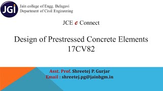 JCE CV Design of Prestressed Concrete elements(17CV82) 2.4 Deflection is PSC beams