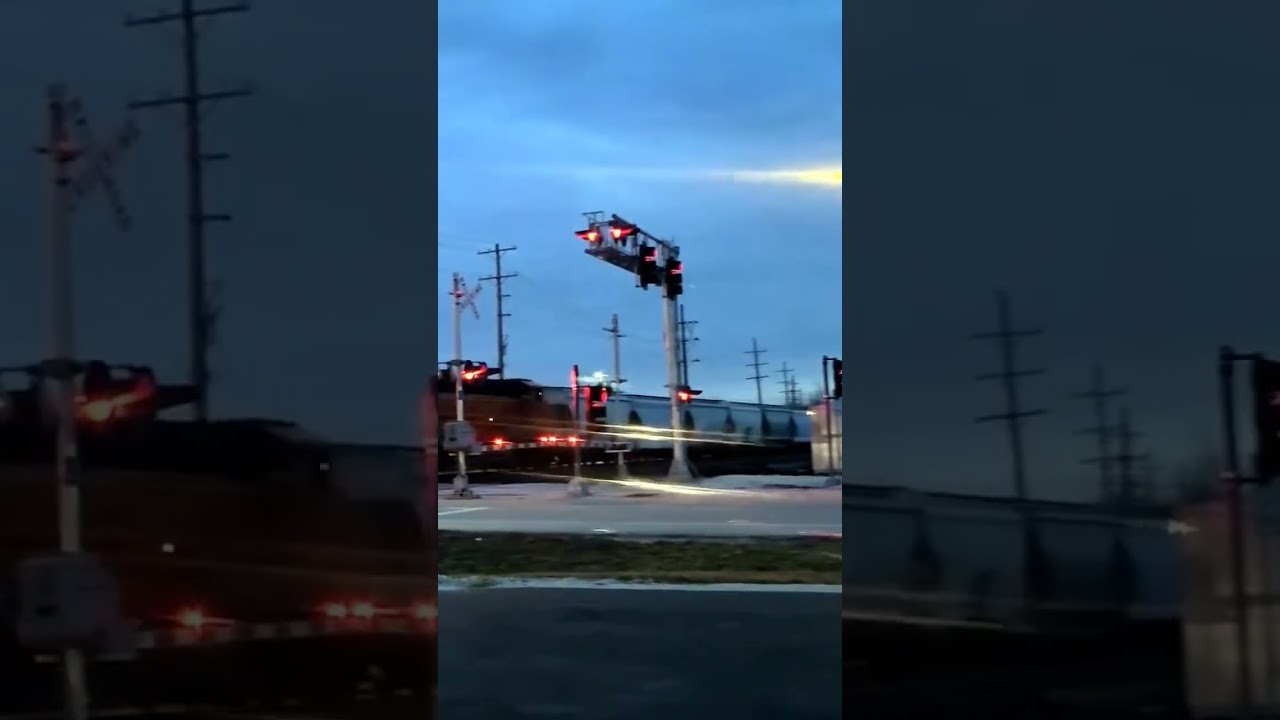 BNSF Grain Train Rumbling Through Montgomery illinois