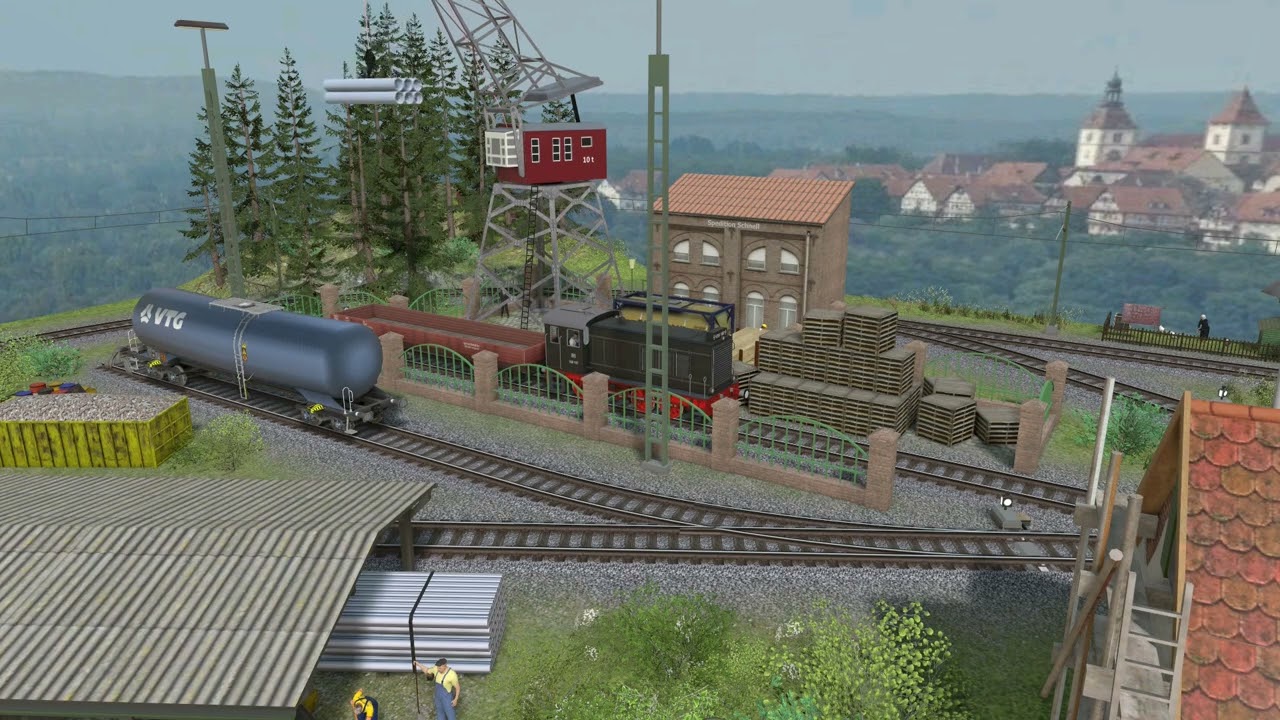 Historische Märklin Anlage 01 mit V9.5 des 3D-Modellbahn Studios