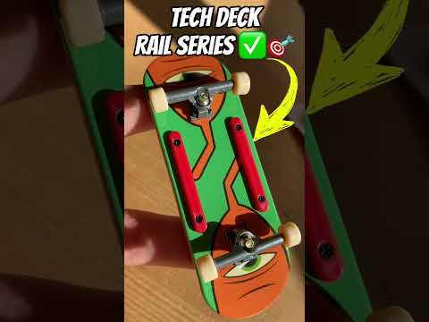 ❌ TECH DECK CON RAILS? ✅🎯 #skateboarding #skate #techdeck #fingerboard