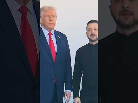 Ukraine's Zelenskiy is greeted by President Trump at White House #politics