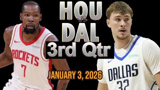 Houston Rockets vs Dallas Mavericks 3rd Quarter Part 1 Highlight - JAN 3, 2026