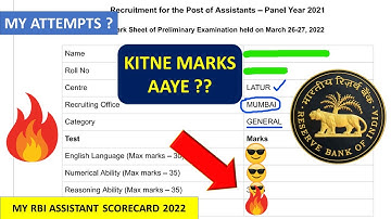 My RBI Assistant 2022 Scorecard | The Noble Banker