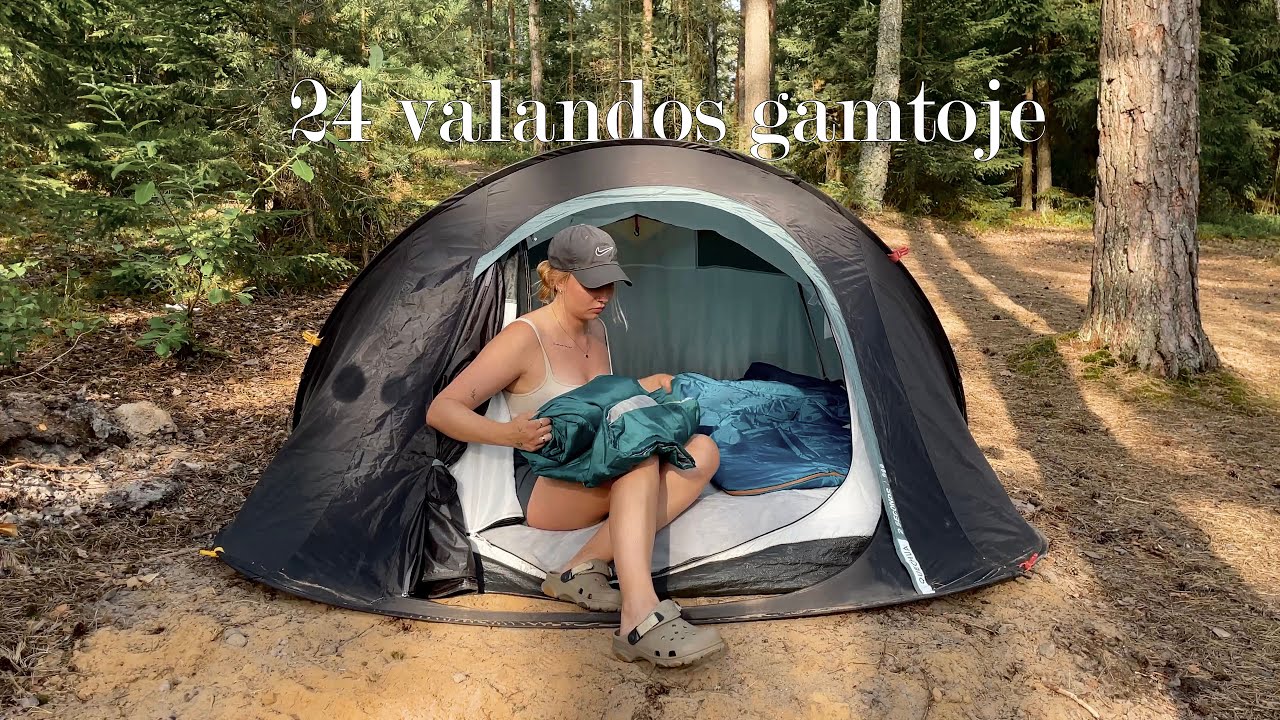 24 valandos gamtoje 🌿 vlog