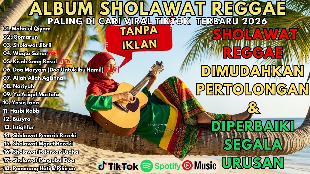 SHOLAWAT NABI MERDU BIKIN HATI ADEM 🎵 REGGAE | SHOLAWAT JIBRIL, WAHDANA | SHOLAWAT TERBARU