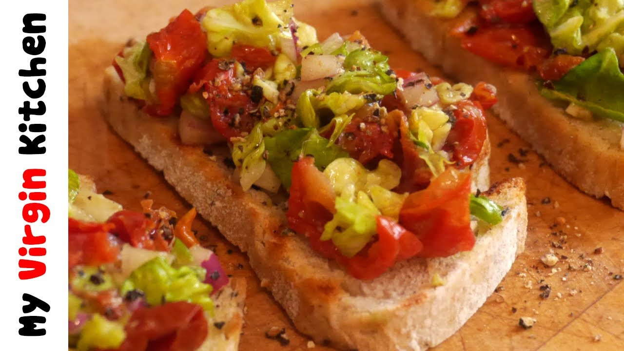 How To Make Tomato Avocado Balsamic Bruschetta Youtube