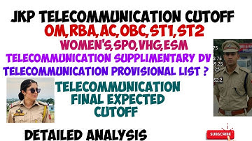 Jkp constable telecommunication cutoff/jkp update#jkssbconstable telecommunication provisional list