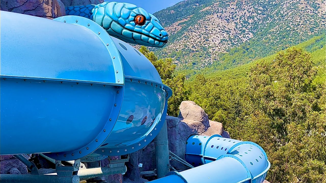 Orka World Waterpark Blue Snake Water Slide YouTube