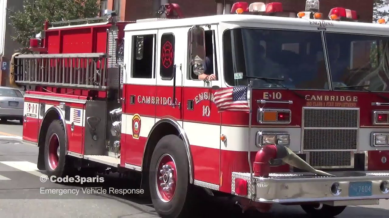 Cambridge Fire Dept. Engine 10 + Division 1 Commander YouTube